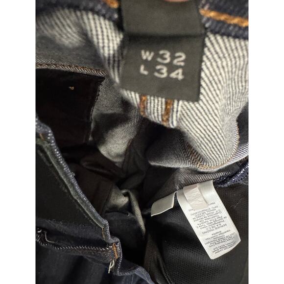 J.Crew Destination 484 Slim Dark Wash Blue Denim Jeans Men's Size 32 x 34 - Picture 9 of 11
